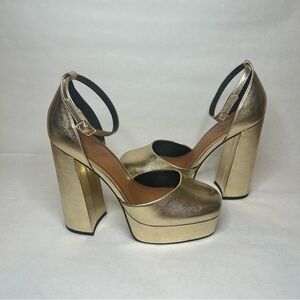 ASOS Metallic Gold Platform Heels